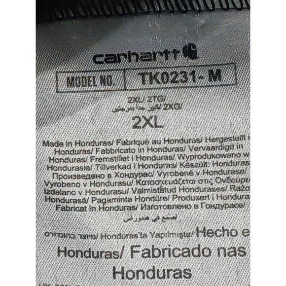 Carhartt Long Sleeve Heavy Gray  Pullover Logo Shirt Size 2XL Relax Fit - Picture 6 of 7